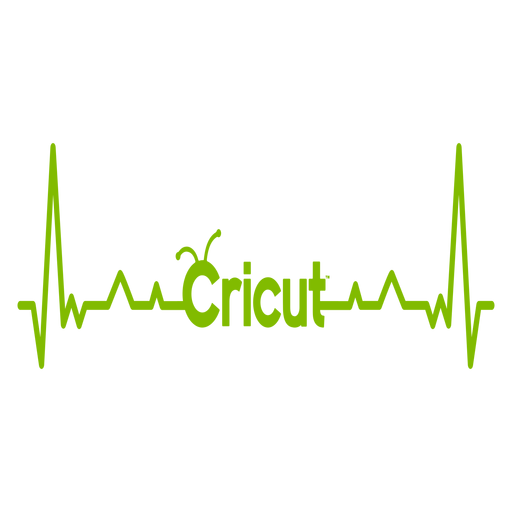 Heartbeat with cricut logo PNG Design