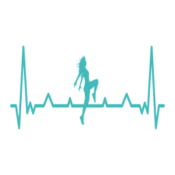 Herzschlag mit Freestyle-Tänzerin PNG-Design