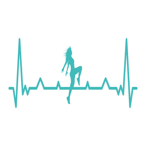 Heartbeat with freestyle dancer PNG Design