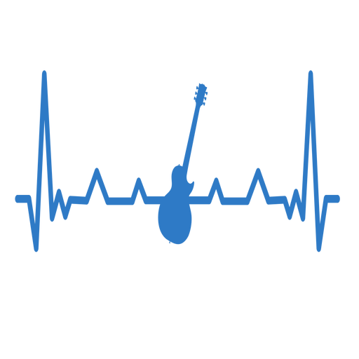 Heartbeat With Guitar Transparent Png Svg Vector File