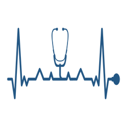 Heartbeat with medical stethoscope PNG Design Transparent PNG