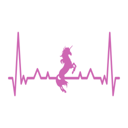 Heartbeat with unicorn Transparent PNG