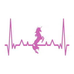 Latido del corazón con unicornio Latido del corazón con unicornio