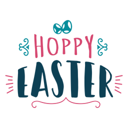 Letras de Páscoa Hoppy Desenho PNG