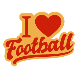 I love football badge PNG Design