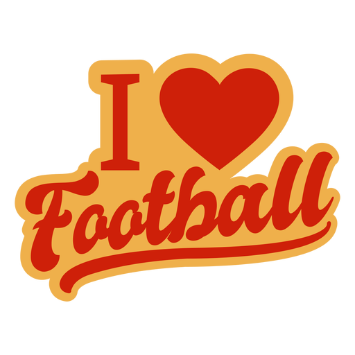 Eu amo distintivo de futebol Desenho PNG