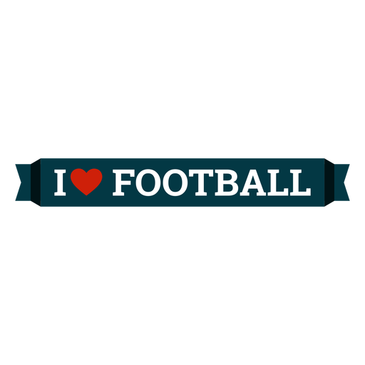 I love football lettering PNG Design