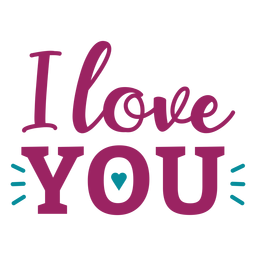 I love you lettering PNG Design