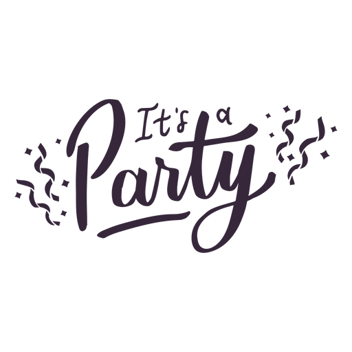 Download Its a party lettering - Transparent PNG & SVG vector file