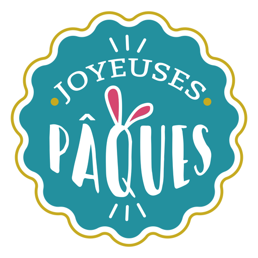 Joyeuses paques bunny ears lettering - Transparent PNG & SVG vector file