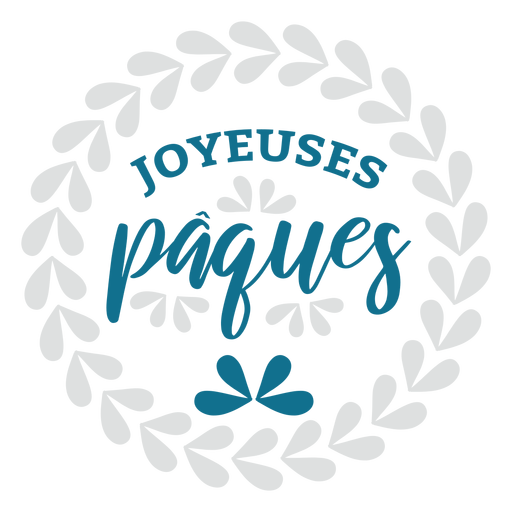 Letras de Joyeuses Paques Diseño PNG