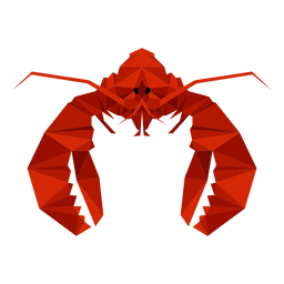 Lobster front view lowpoly PNG Design Transparent PNG