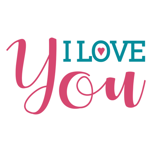 Ich liebe dich Schriftzug PNG-Design