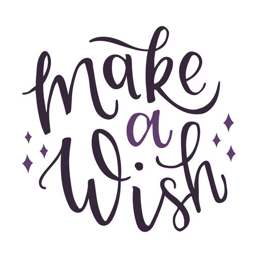 Make a wish lettering
