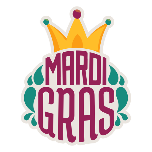 Etiqueta engomada del sombrero del bufón del mardi gras Diseño PNG