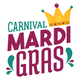 Mardi gras joker hat lettering PNG Design