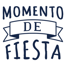 Momento de fiesta letras Diseño PNG