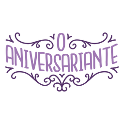 Letras de aniversariante Diseño PNG