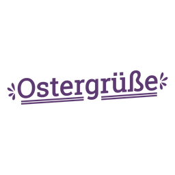 Ostergrusse underline lettering PNG Design