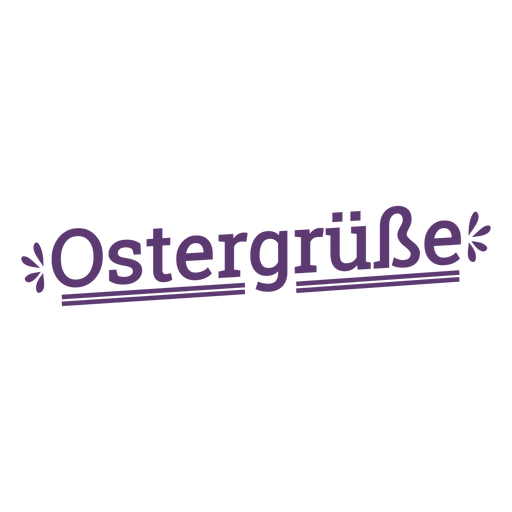 Ostergrusse subrayado letras Diseño PNG