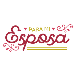 Para mi esposa lettering PNG Design