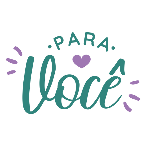 Para voce lettering PNG Design