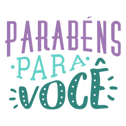 Parabens para voce lettering Parabens para voce lettering