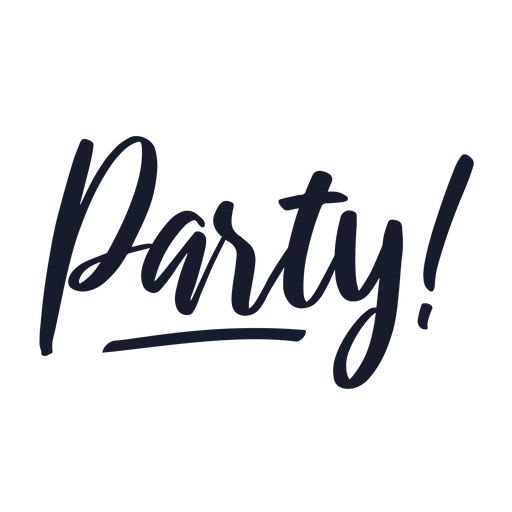 Party-Schriftzug PNG-Design