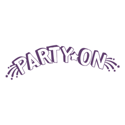 Festa em letras Desenho PNG