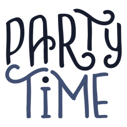 Party time lettering PNG Design