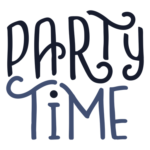 Party Time Schriftzug PNG-Design