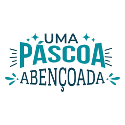 Letras de Pascoa abencoada Desenho PNG