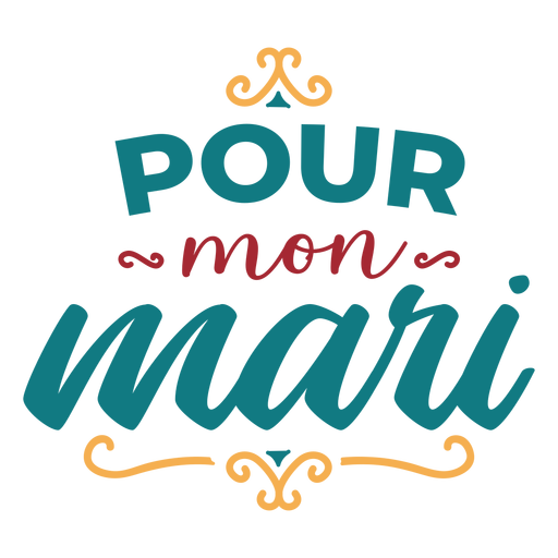 Pour Mon Mari-Schriftzug PNG-Design