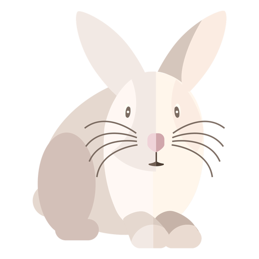 Kaninchen Vorderansicht flach PNG-Design