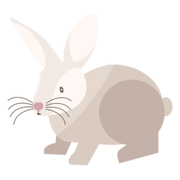 Rabbit side view flat PNG Design