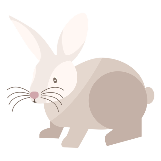 Kaninchen Seitenansicht flach PNG-Design