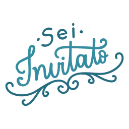 Sei invitalo lettering Desenho PNG