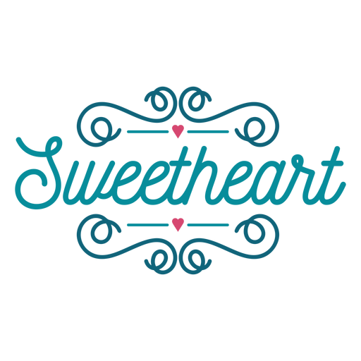 Sweetheart lettering
