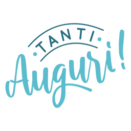 Tanti auguri lettering Desenho PNG