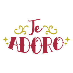 Te adoro letras Diseño PNG