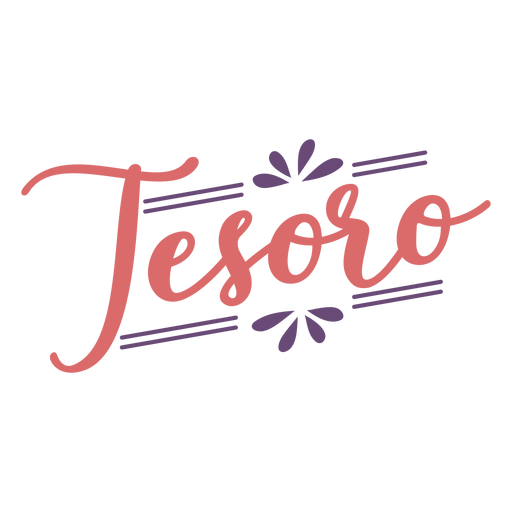 Tesoro flower lettering