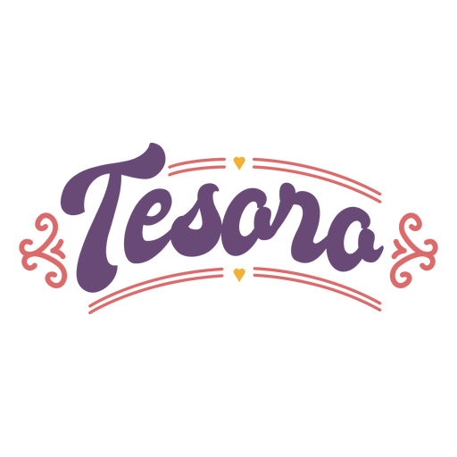 Tesoro lettering PNG Design