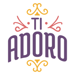 Ti adoro ornaments lettering PNG Design