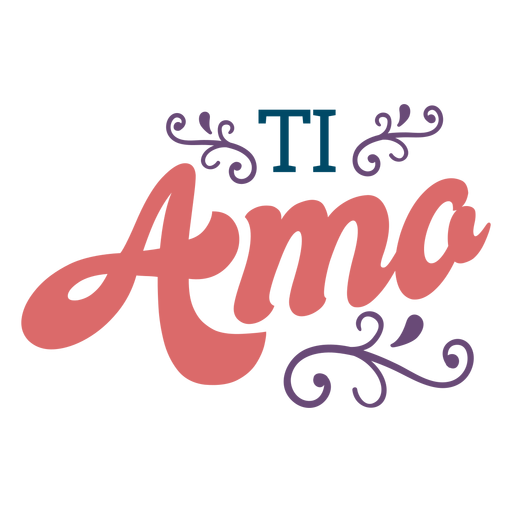 Ti amo lettering PNG Design