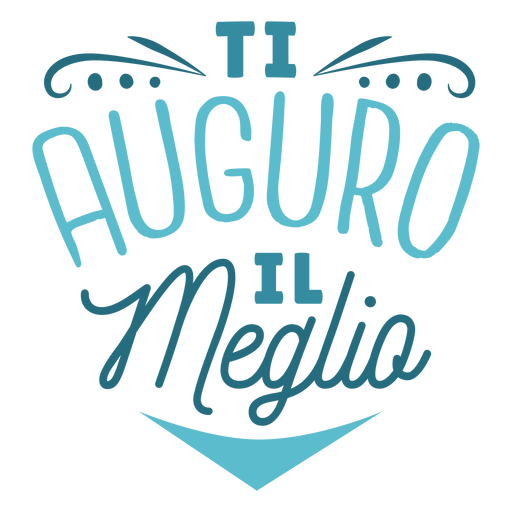 Ti auguro il meglio lettering Diseño PNG