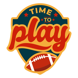 Time to play badge PNG Design