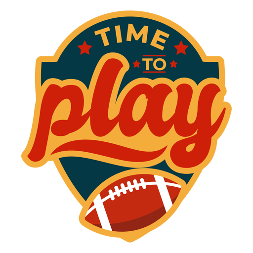 Time to play badge PNG Design