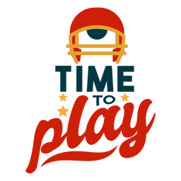 Time to play lettering PNG Design