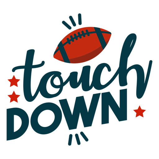 Touch down lettering PNG Design