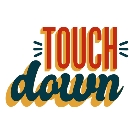 Touchdown-Schriftzug PNG-Design